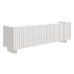 Selsey fiorra ? meuble tv 3 portes ? blanc brillant ? 144 cm