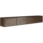 Selsey ? meuble tv mural 201 cm avec 4 abattants ? panneau lamin� avec bords abs ? finition mate ? syst�me ...