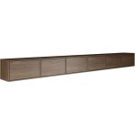 Selsey ? meuble tv mural 300 cm ? 6 abattants ? panneau lamin� avec bords abs ? syst�me push - to - open ...