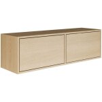 Selsey - framme ? meuble tv suspendu � deux abattants ? aspect ch�ne ? 100 cm