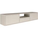 Selsey - framme ? meuble tv suspendu  trois abattants et une tagre ? gris cachemire ? 150 cm