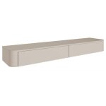 Selsey ? meuble tv mural suspendu gris cachemire 175 cm ? structure mdf et panneau lamin� 16 mm ? finition ...