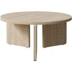 Selsey - preffines - table basse ronde - 85 cm - aspect bois clair