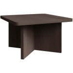 Selsey qubeo ? table basse 60 cm, carr�e avec pi�tement en croix, finition fr�ne brun