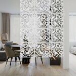 12 panneaux de paravent, paravent blanc avec motif d'oiseaux volants, 40 x 40 cm, paravent suspendu pour ...