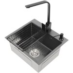 Senderpick - 40x45cm granit �vier encastr� �vier de cuisine avec siphon �vier robinet de cuisine