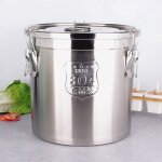 6l �tanche � l'air pot alimentaire en acier inoxydable cuisine grain conteneur c�r�ales cuisine lait ...