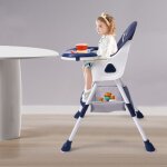 Senderpick - bleu pliable chaise haute pour enfant chaise haute b�b� chaise repas 6 mois et +