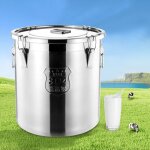 Senderpick - boîte de rangement hermétique en acier inoxydable de 48 litres pour céréales, riz et grains ... Senderpick - boîte de rangement hermétique en acier inoxydable de 48 litres pour céréales, riz et grains ...