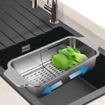 Gouttoir extensible Égouttoir d'évier en acier inoxydable 304 cuisine Égouttoir d'évier Gouttoir extensible Égouttoir d'évier en acier inoxydable 304 cuisine Égouttoir d'évier