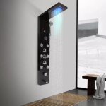 Panneau de douche  main led 8 jets systme de robinetterie pour cascade de salle de bain