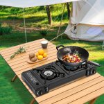 Réchaud de camping portable butane double brûleur butane réchaud pour la cuisine en plein air Réchaud de camping portable butane double brûleur butane réchaud pour la cuisine en plein air