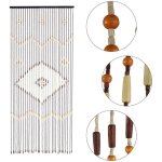 Senderpick - rideau de porte en bambou rideau de fils rideau de perles rideau de mouches d�cor 208cm