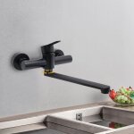 Senderpick - robinet mural pivotant � 360 degr�s, robinet de cuisine encastr� en acier inoxydable pour ...