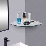 Salle de bain tagre d'angle tagre de douche verre montage mural tagre inox tagre d'angle
