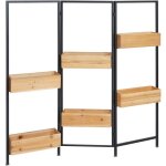 Jamais utilis] sparation de pice avec bac  plantes hhg 477, bac  fleurs sparateur de pice, bois ...