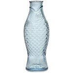 Serax fish & fish carafe en verre bleu clair 85 cl