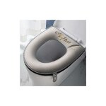 1pc(gris) housses de siège de toilette douces et épaisses avec poignée pour abattant wc - lavable - convient ... 1pc(gris) housses de siège de toilette douces et épaisses avec poignée pour abattant wc - lavable - convient ...