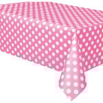 1pc (rose)nappe toile rectangulaire 137 x 183 cm  pois