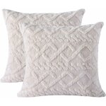Serbia - lot de 2 housses de coussin beiges en peluche crème douce 45 x 45 cm, taies d'oreiller carrées ... Serbia - lot de 2 housses de coussin beiges en peluche crème douce 45 x 45 cm, taies d'oreiller carrées ...