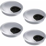 Lot de 4 passe - cbles de 60 mm - passe - cbles - goulotte de bureau avec joint  brosse pour bureau ...