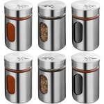 Serbia - lot de 6 pots à épices de 80 ml : pots à épices perforés avec couvercle pivotant en acier inoxydable, ... Serbia - lot de 6 pots à épices de 80 ml : pots à épices perforés avec couvercle pivotant en acier inoxydable, ...