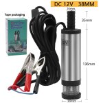 Argenté - pompe submersible 12v pour le pompage de l'eau de gasoil 38mm pompe de transfert de carburant ... Argenté - pompe submersible 12v pour le pompage de l'eau de gasoil 38mm pompe de transfert de carburant ...