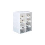 Serbia - blanc) 8 pices empilable bote  chaussures, femmes hommes en plastique transparent chaussures ...