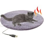 Gris) 28 ? / 82 ? lit doux et chaud 40 cm coussin chauffant pour animaux de compagnie couverture de m ...