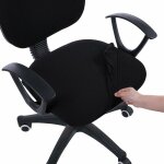 Housses de siège de chaise d'ordinateur de bureau en jacquard extensible, protecteurs de coussin de siège ... Housses de siège de chaise d'ordinateur de bureau en jacquard extensible, protecteurs de coussin de siège ...