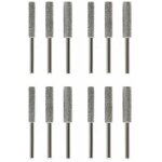 Meule et pierre  aiguiser pour chane de trononneuse de 4 mm, lot de 12 (argent)