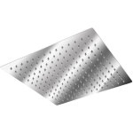 Pommeau de douche de tte carre effet pluie design en inox 30 cm x 30 cm - argent