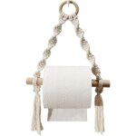 Porte - papier hyginique, porte - rouleau de papier toilette en macram tiss pour salle de bain de ...