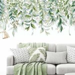 Stickers muraux plantes vertes vignes, feuilles vertes stickers muraux, branche suspendue peler et coller ... Stickers muraux plantes vertes vignes, feuilles vertes stickers muraux, branche suspendue peler et coller ...