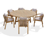 Serena - ensemble repas de jardin 6 places en bois d'acacia - dcb garden