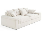 Lisa design - sergio - canap 4 places - assise profonde - en tissu - beige