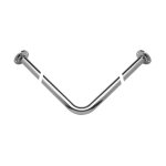 Asw - s�rie 1000 tringle � rideau de douche 103581 1000 x 1000 mm, d= 25mm, forme d&39angle, laiton chrom� ...