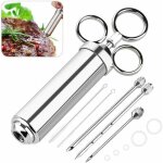 Seringue  marinade 60ml poire  sauce en acier inox 304 injecteur alimentaire ustensile cuisine avec ...