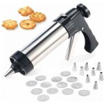 Seringue patisserie inox professionnelle presse a biscuit pistolet patisserie avec 13 disques biscuits ...
