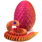 Serpent et ?uf imprim�s en 3d, jouet animal articul� de 30 cm, design coulissant r�aliste imitant un ...