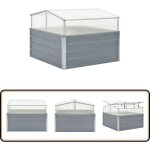 Serre 100 x 100 x 85 cm grise acier galvanis - serre jardin - abri plante - protection vgtale - culture ...