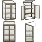 Serre 60x45x100 cm bois de sapin - serre de jardin - serre en bois - abri jardin - protection plantes ...