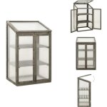 Serre 60x45x100 cm bois de sapin - serre de jardin - serre en bois - abri jardin - protection plantes ...