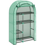 Serre en acier avec toit arrondi, �tag�res, hiver, pour balcon, jardin, tomates 100 x 45 x 160 cm