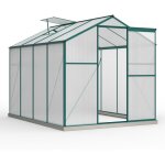 Serre en aluminium 4, 75 m� (190 � 253 cm) avec fen�tre de toit et porte coulissante, serre de jardin ...