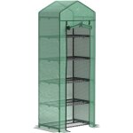 Serre de balcon et jardin avec porte enroulable et �tag�res, structure en acier avec film r�sistant � ...