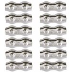 Serre - c�ble , serre cable acier 3mm 12 pi�ces serre c�bles duplex pince de c�ble acier inoxydable 304 ...