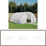 Vidaxl - serre avec cadre en acier blanc 16 m 4x4x2 m - serre de jardin - abri jardin - tunnel de jardin ...