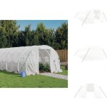 Vidaxl - serre avec cadre en acier blanc 18 m� 6x3x2 m - serre de jardin - abri jardin - tunnel de jardin ...