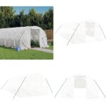 Vidaxl - serre avec cadre en acier blanc 18 m� 6x3x2 m - serre de jardin - abri jardin - tunnel de jardin ...